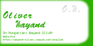 oliver wayand business card